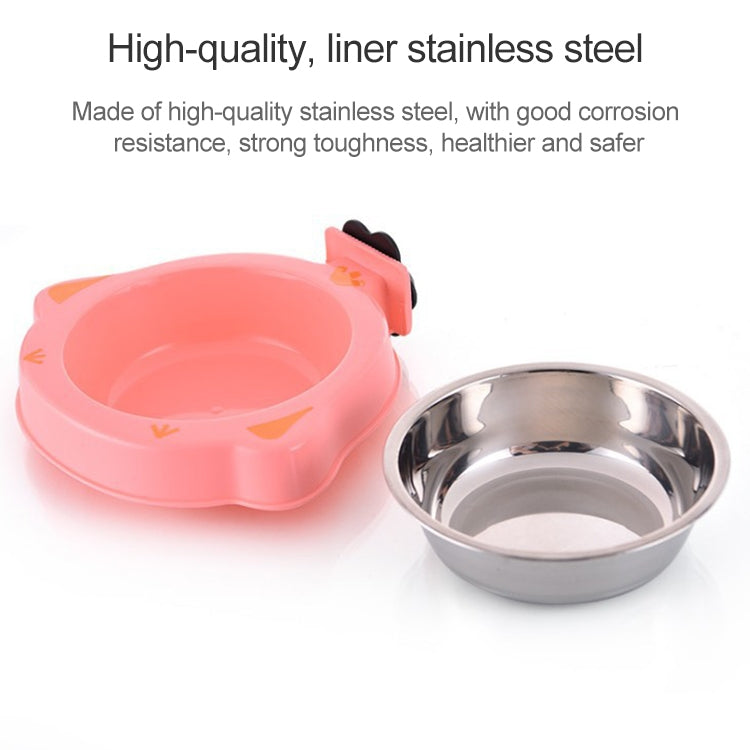 Pet Food Bowl Dog Cage Hanging Stainless Steel Fixed Bowl