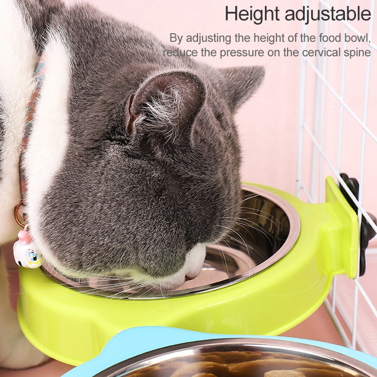 Pet Food Bowl Dog Cage Hanging Stainless Steel Fixed Bowl