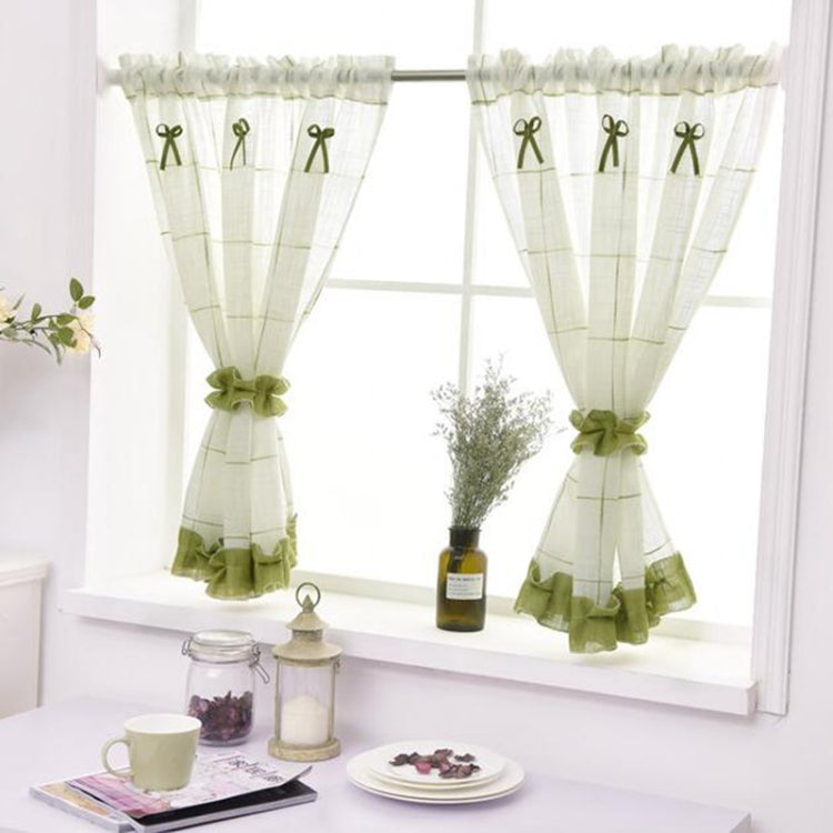 Home Screens Half Coffee Curtain Kitchen Dust-proof Balcony Toilet Pritition Curtain, Size:140CM X 90CM(Green)