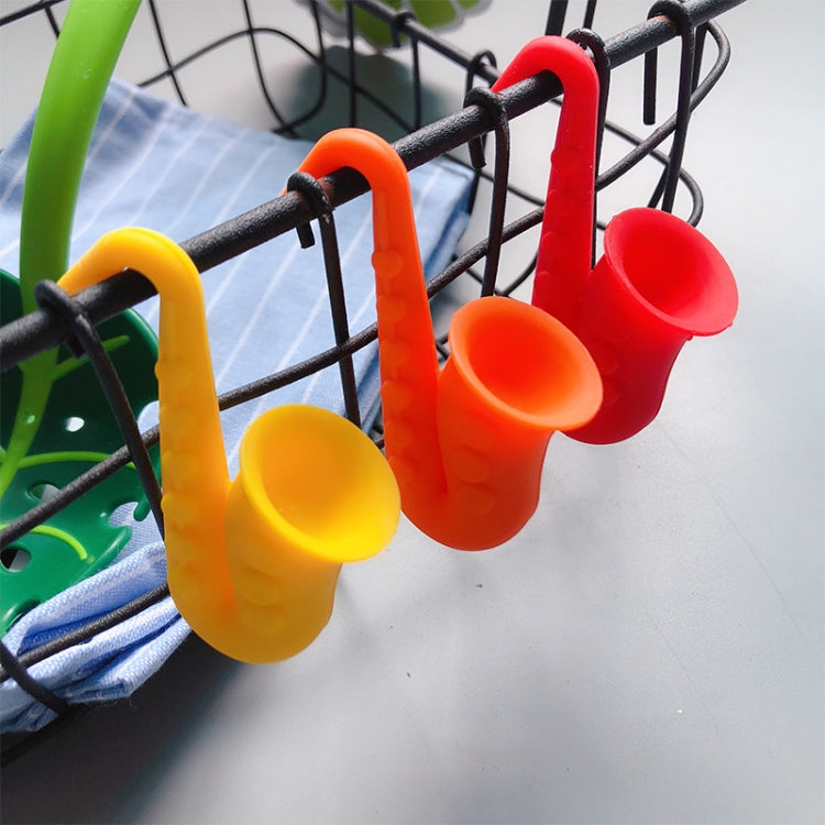 10 PCS Horn Saxophone Silicone Pot Cover Raises Anti-overflow Device, Random Color Delivery