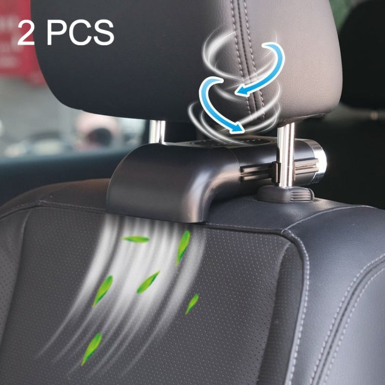 2 PCS F405 Car Seat Back USB Cooling Fan