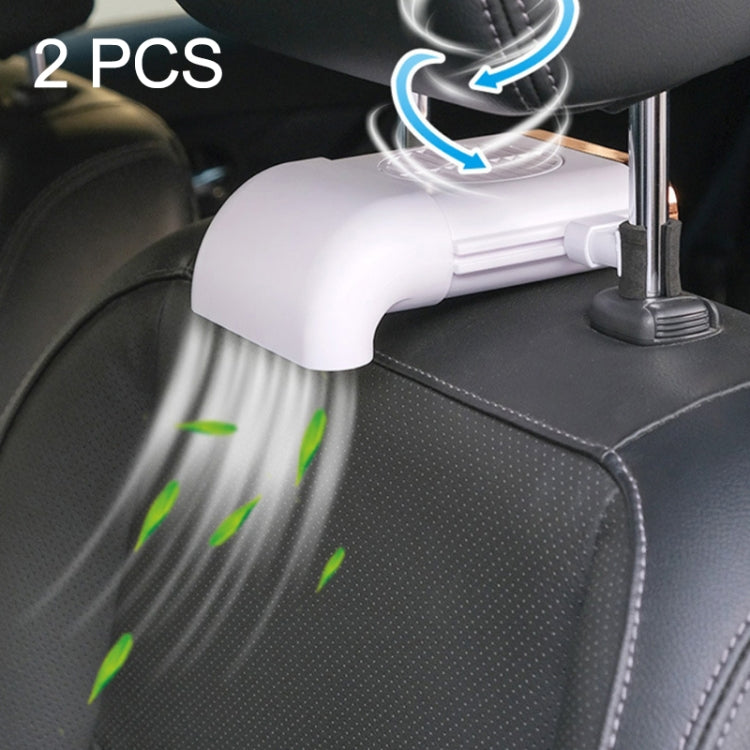2 PCS F405 Car Seat Back USB Cooling Fan