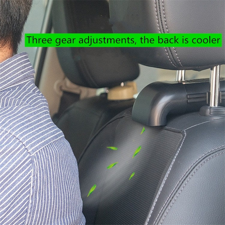 2 PCS F405 Car Seat Back USB Cooling Fan