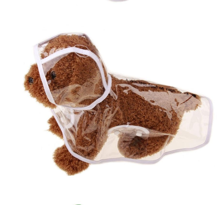 Waterproof Transparent Raincoat Clothing for Pet Dog, Size:XS