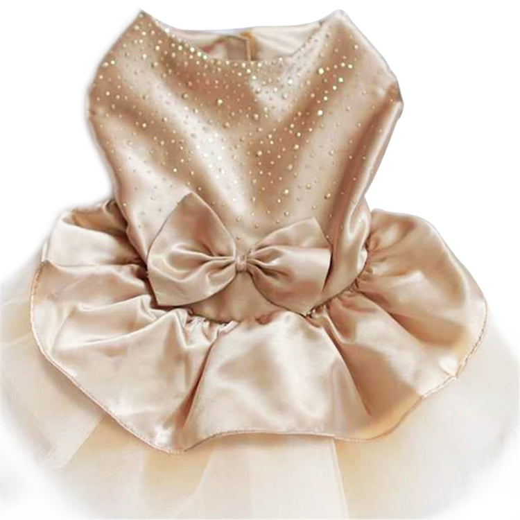 Pet Clothing Pet Hot Drilling Wedding Dress Skirt, Size:S