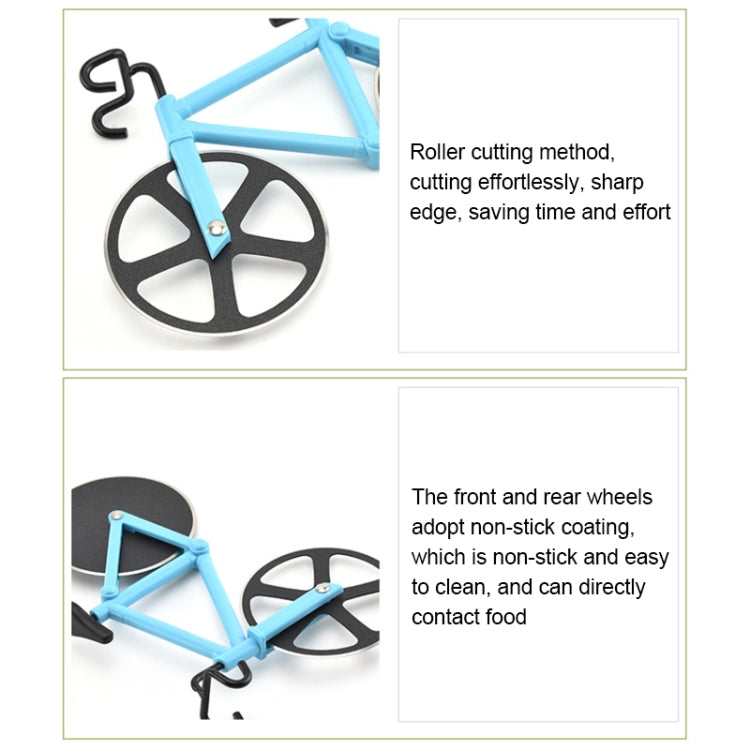 Stainless Steel Bicycle Pizza Cutter Knife Cake Cutter Creative Hob Random Color Delivery