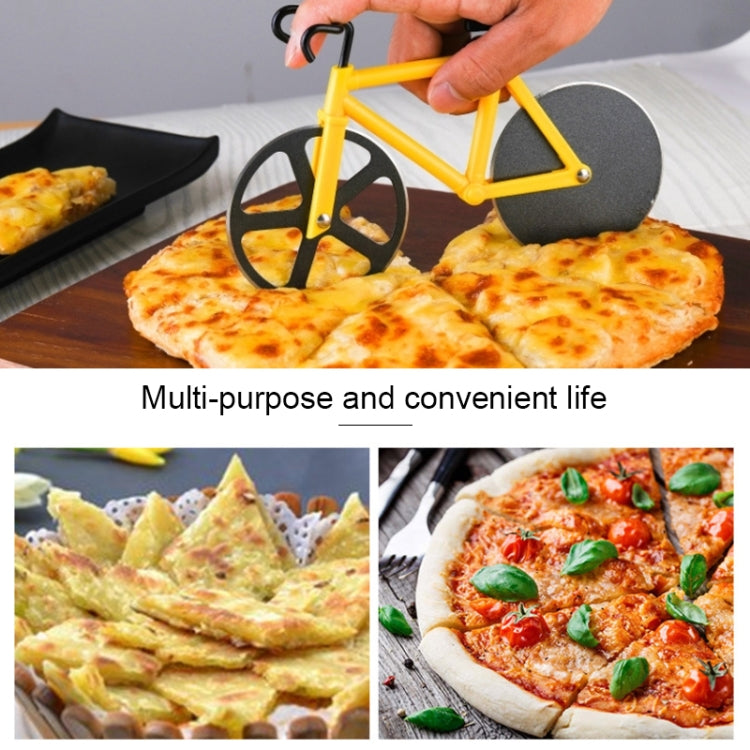 Stainless Steel Bicycle Pizza Cutter Knife Cake Cutter Creative Hob Random Color Delivery