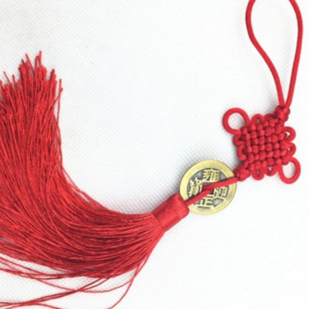 3 PCS Chinese Knot Old Copper Coin Mascot Car Hanging Decoration, Specification:One Coin