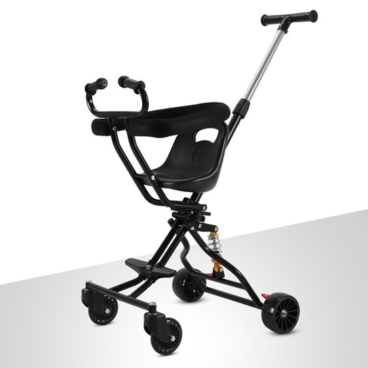 One-click Folding Baby Stroller, Color:Black 1