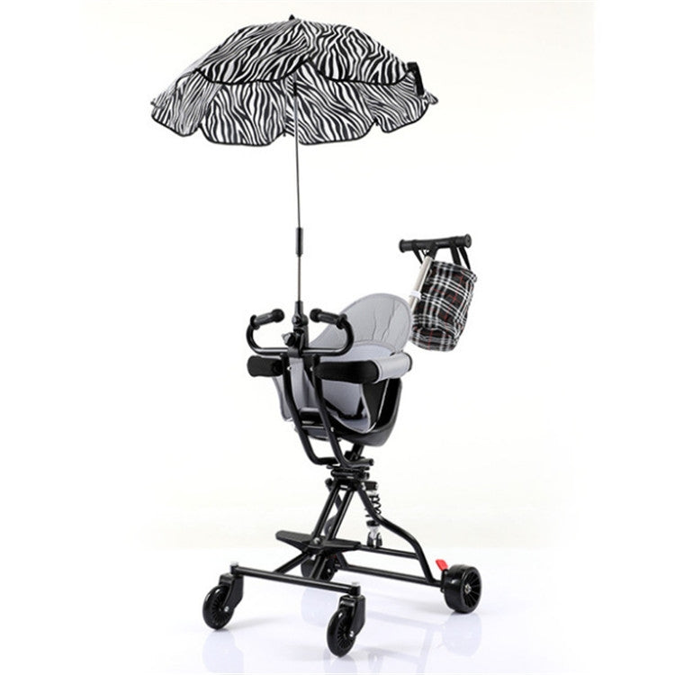 One-click Folding Baby Stroller, Color:Black1 Umbrella Cushion Basket