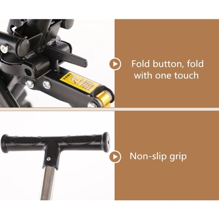 One-click Folding Baby Stroller, Color:Black1 Umbrella Cushion Basket