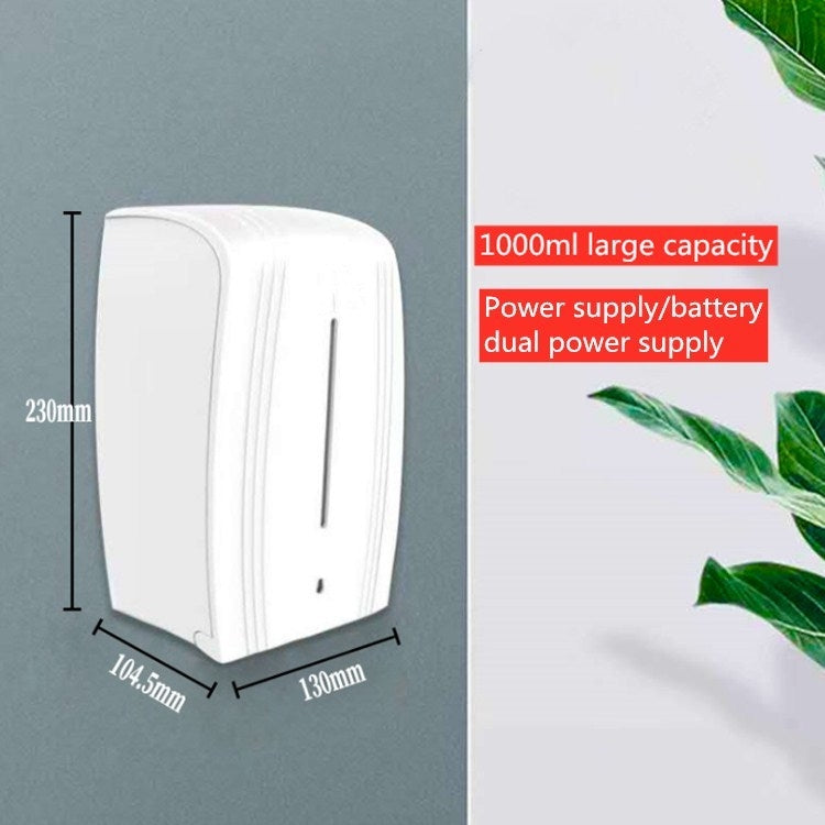 1000ML Hand-disinfection Machine Without Punching Wall-mounted Automatic Induction Soap Dispenser, Style:Spray Disinfection
