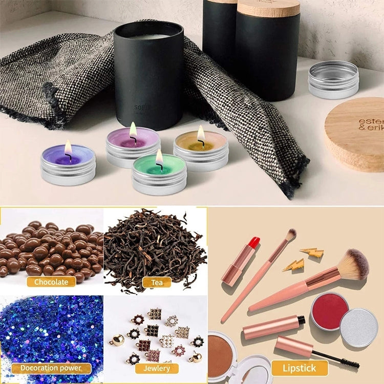 5 PCS Thread Refillable Aluminum Packaging Box Cosmetic Small Storage Case, Capacity:5g(Silver)