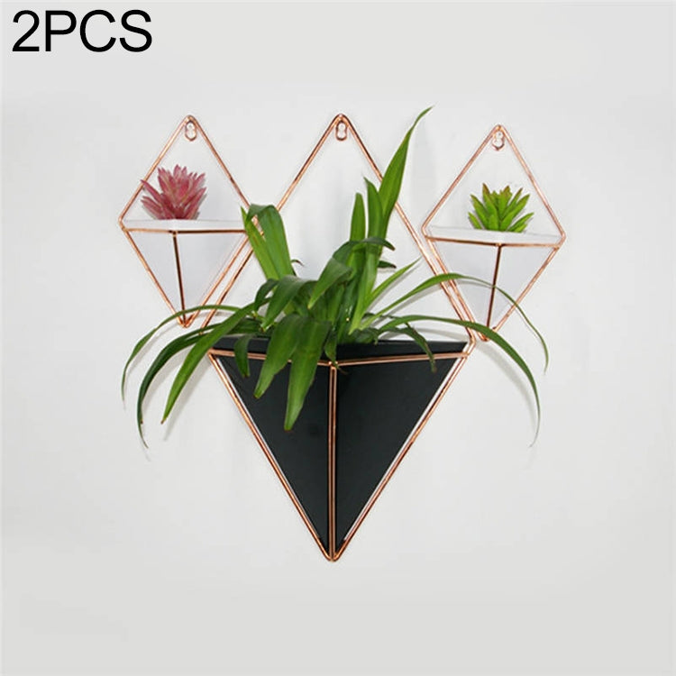 2 PCS Innovative Hanging Planter Vase Succulent Plants Geometric Wall Decor Container, Size:M