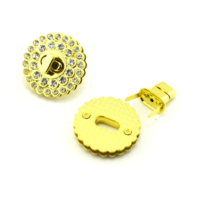 5 PCS Handbag Hardware Accessories Lock Female Bag Diamond Round Lock