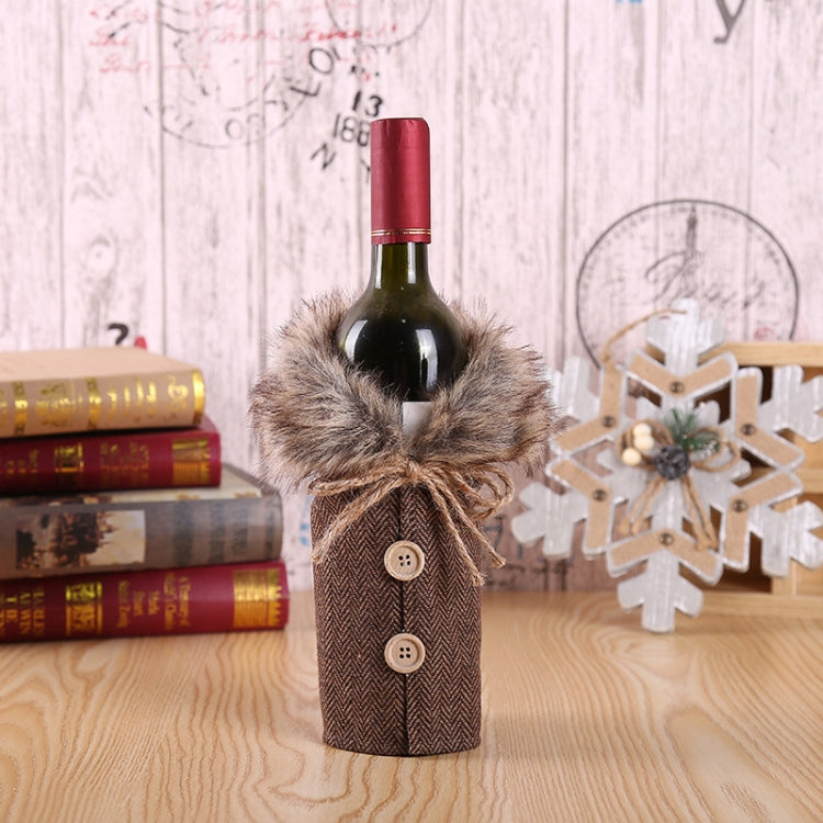 Christmas Ornaments Wine Set Bow Bottle Set Hotel Restaurant Decoration Props