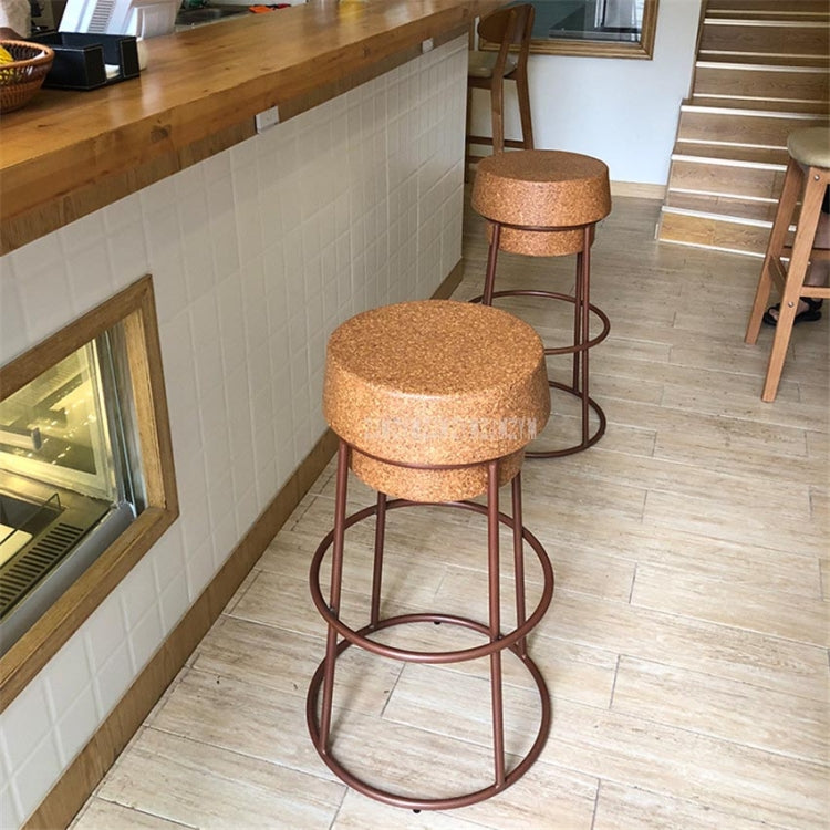 Simple Modern Nordic Leisure Soft Oak Wood Seat Bar Stool Coffee Chair