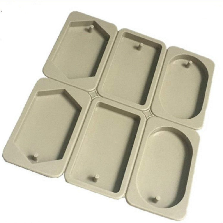 Aromatherapy Wax Handmade Soap Silicone Mold, Specification:Two Round Two Square Two Rhombus