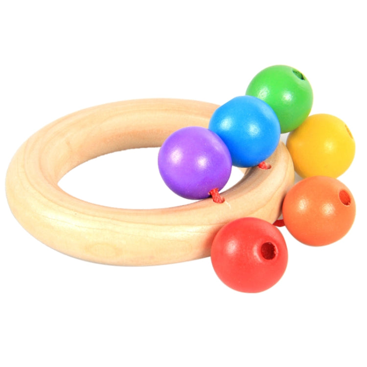 Baby Wooden Rattle Bell Toys Infant Handbell Rattles Kids Musical Instrument Educational Toy Funny Newborns Handle Bells Toys