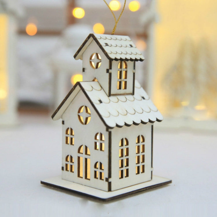 Christmas LED Luminous Cabins Pendant Table Cabins Pendant Ornaments Christmas Decoration