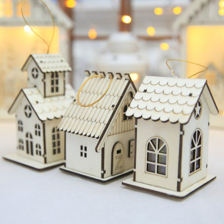 Christmas LED Luminous Cabins Pendant Table Cabins Pendant Ornaments Christmas Decoration