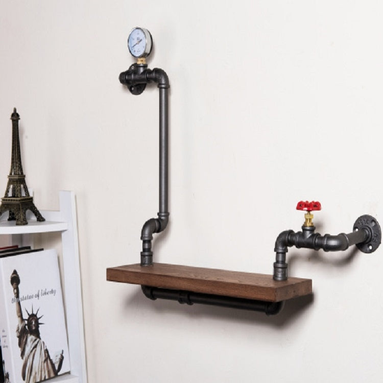 Vintage Wrought Iron Wall Hanging Iron Pipe Bookshelf Art Display Stand To Decorate The Living Room