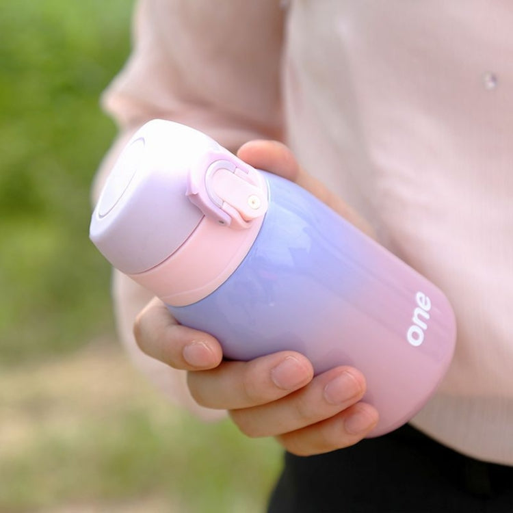 Gradient Color Baby Stainless Steel Milk Thermos Children Insulated Bottle Leak-poof Thermal Cup
