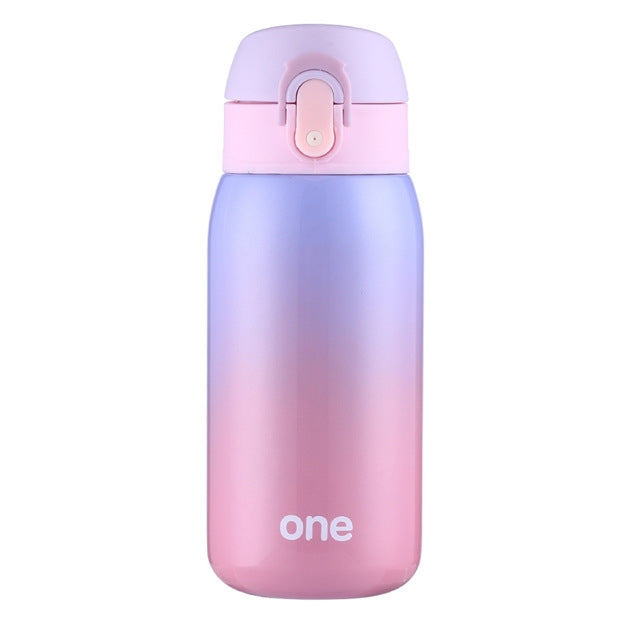 Gradient Color Baby Stainless Steel Milk Thermos Children Insulated Bottle Leak-poof Thermal Cup