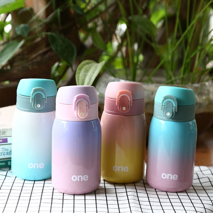 Gradient Color Baby Stainless Steel Milk Thermos Children Insulated Bottle Leak-poof Thermal Cup
