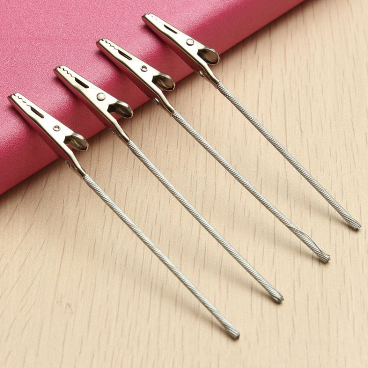 40 PCS Metal Wire Rope Alligator Clips, Size:12cm