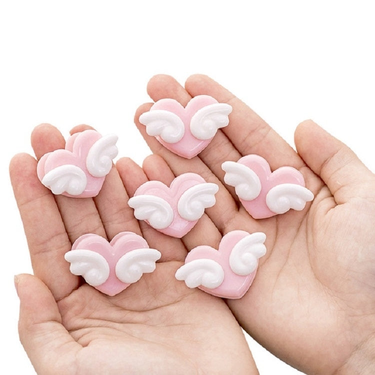 10 PCS Peach Heart Clips Love Heart Wings Photo Folders