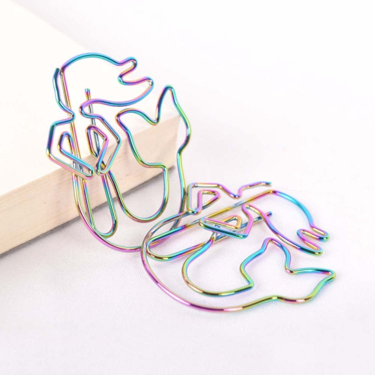 4 PCS Creative Paper Clip Colorful Mermaid Styling Paper Clip