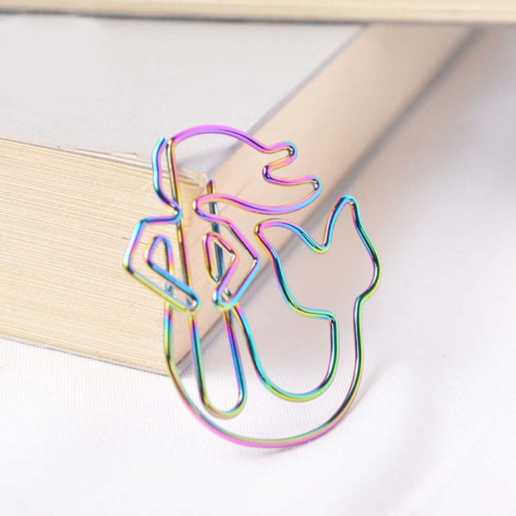 4 PCS Creative Paper Clip Colorful Mermaid Styling Paper Clip