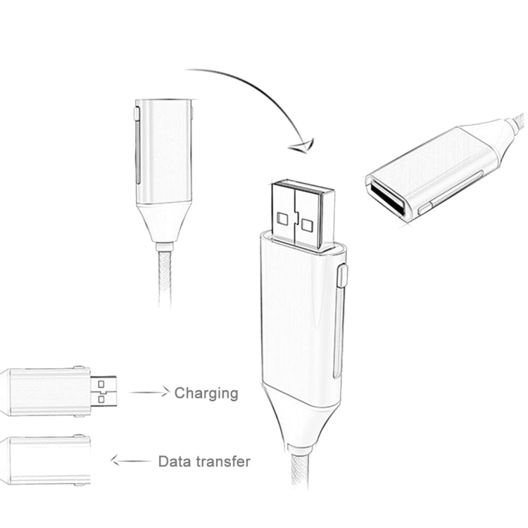 1M 2 in 1 USB-C / Type-C to OTG & USB Data Sync Cable Charging Cable , For Galaxy S8 & S8 + / LG G6 / Huawei P10 & P10 Plus / Xiaomi Mi 6 & Max 2 and other Smartphones(Gold)