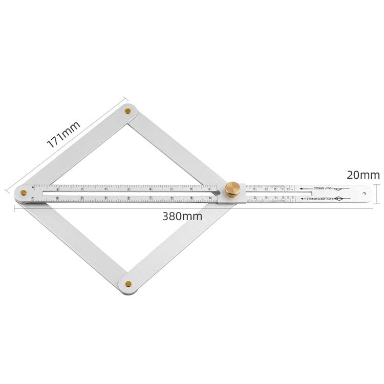 Multi-function Diagonal Ruler Protractor Corner Angle Finder, Ordinary Version