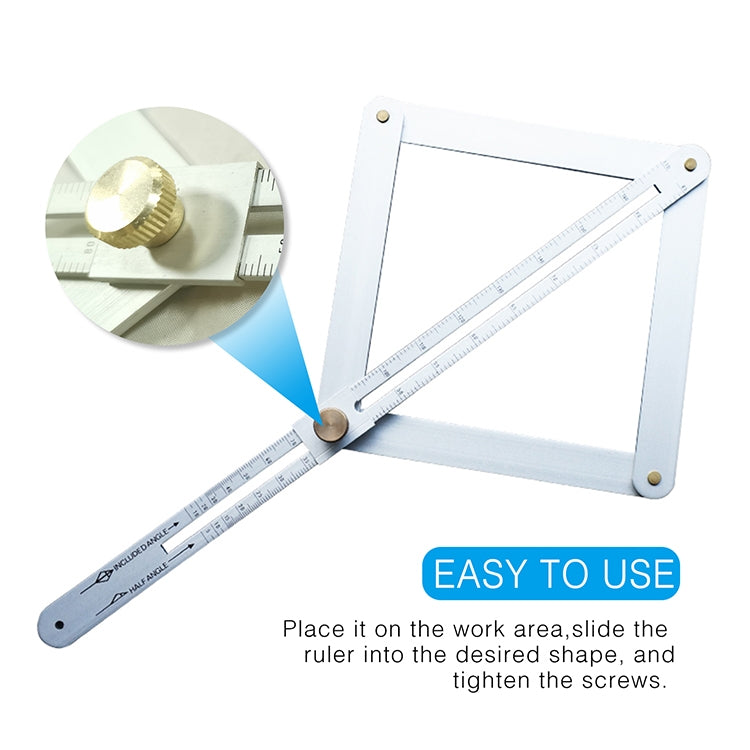 Multi-function Diagonal Ruler Protractor Corner Angle Finder, Ordinary Version