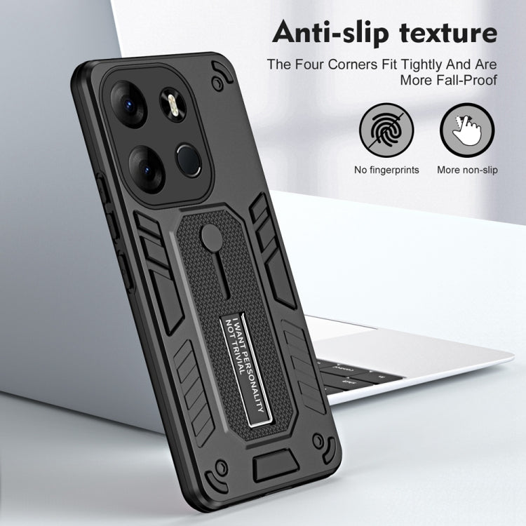 Variety Brave Armor Finger Loop Holder Phone Case For Tecno Spark Go 2023 / Pop 7 Pro / Infinix Smart 7 Global