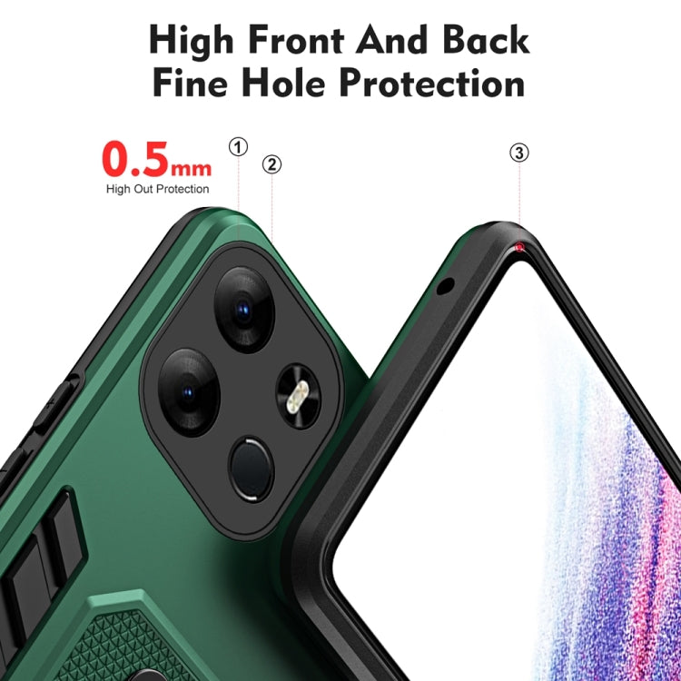 Variety Brave Armor Finger Loop Holder Phone Case For Tecno Spark Go 2023 / Pop 7 Pro / Infinix Smart 7 Global