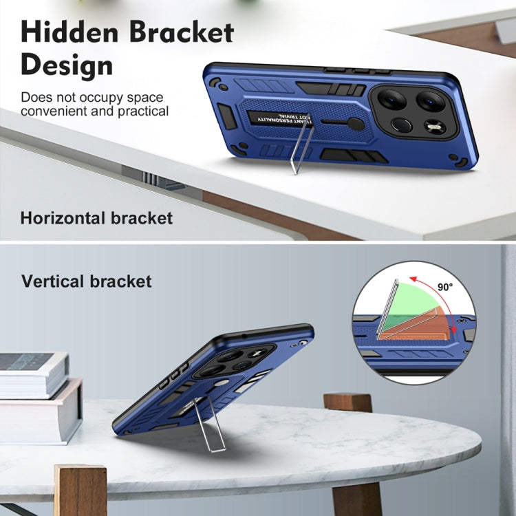 Variety Brave Armor Finger Loop Holder Phone Case For Tecno Spark Go 2023 / Pop 7 Pro / Infinix Smart 7 Global