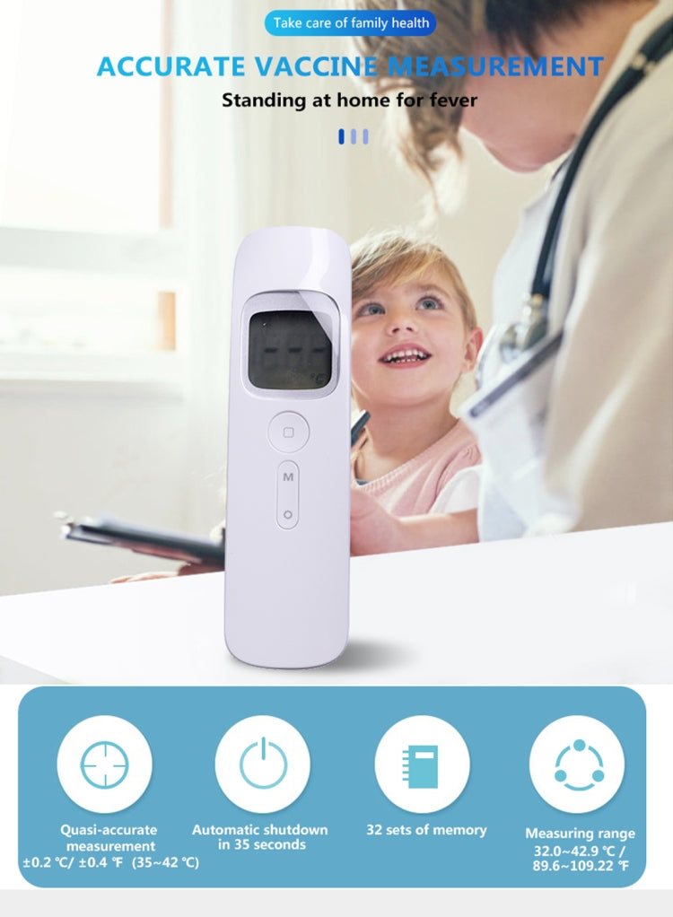 HAMTOD J03 Non-contact Forehead Infrared Thermometer for Baby Kids Adults, 1 Second Measurement(White)