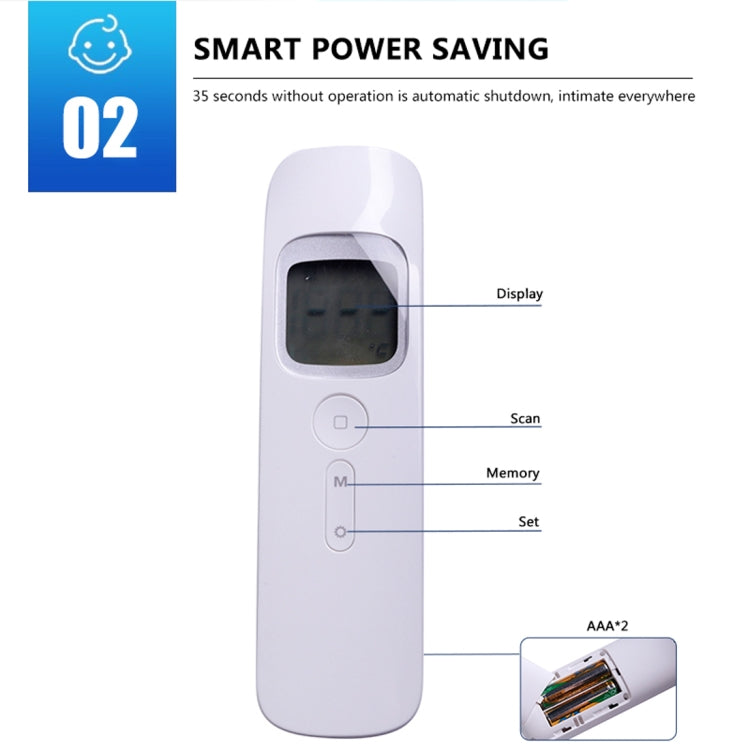 HAMTOD J03 Non-contact Forehead Infrared Thermometer for Baby Kids Adults, 1 Second Measurement(White)