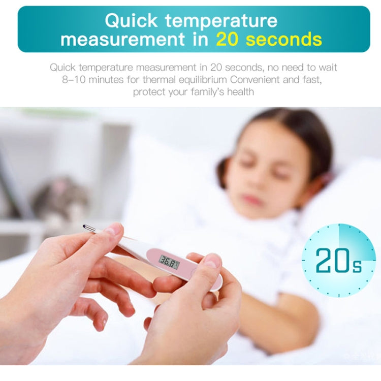 20s Quick Test Fever Measurement Electronic Digital Thermometer Body Temperature(Blue)