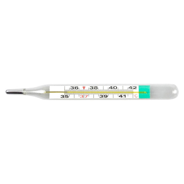 Mercury-free Scale Household Adult Kids Armpit Oral Glass Thermometer, Temperature Range: 35 Degree C - 42 Degree C