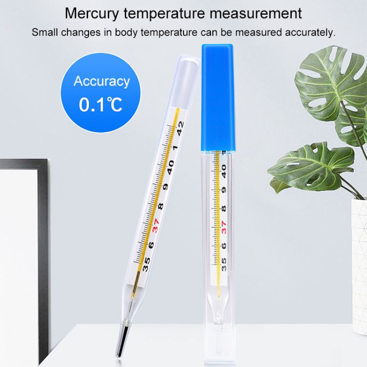 Mercury Clear-Scale Household Adult Kids Armpit Oral Glass Thermometer, Temperature Range: 35 Degree C - 42 Degree C