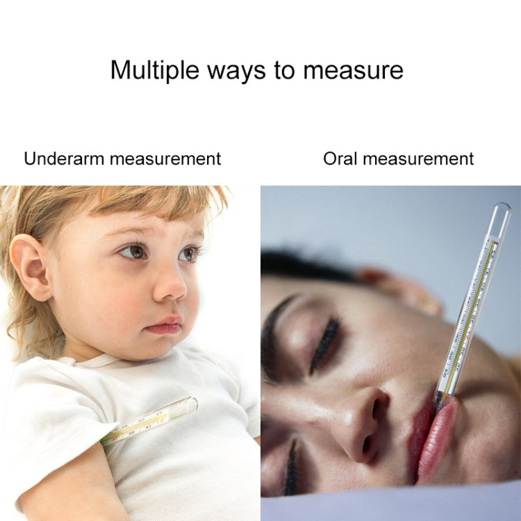 Mercury Clear-Scale Household Adult Kids Armpit Oral Glass Thermometer, Temperature Range: 35 Degree C - 42 Degree C