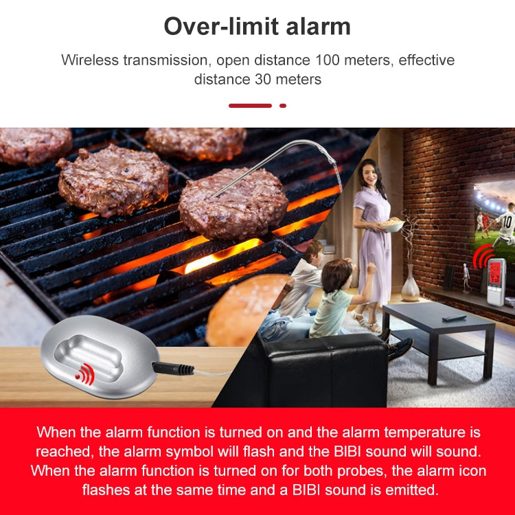 TS-78 Digital Kitchen Food Cooking BBQ Wireless Thermometer with Timer Alarm