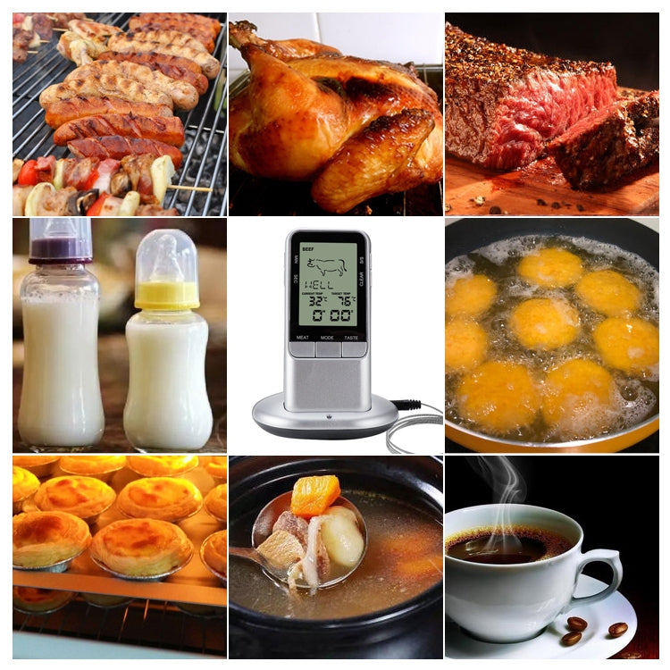 TS-78 Digital Kitchen Food Cooking BBQ Wireless Thermometer with Timer Alarm