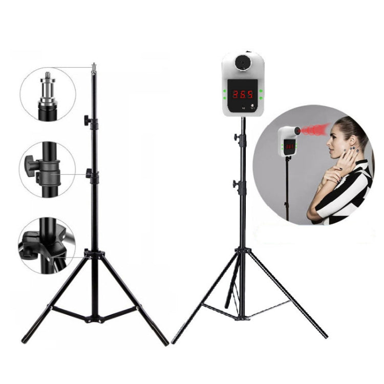 2 in 1 Handsfree Non-contact Forehead Body Infrared Thermometer + Holder Set with Broadcast in Nine Languages