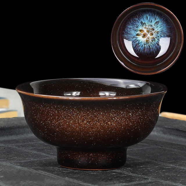Kiln Transmutation Kongfu Bowl Ceramic Tea Cup, 03, Capacity: 60ml, Size:Small, 6.9x3.5cm