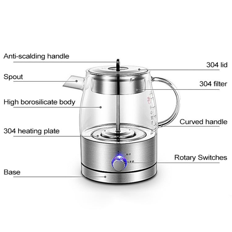 Household Glass Automatic Steam Electric Kettle Cooking Teapot